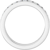 Platinum Round Natural Diamond Channel-Set Eleven-Stone Anniversary Band – 1/2 CTW - view 2