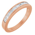 14K Gold Square Lab-Grown Diamond Channel-Set Anniversary Band – 1/2 CTW - Rose Gold