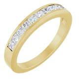 14K Gold Square Lab-Grown Diamond Channel-Set Anniversary Band – 1/2 CTW - Yellow Gold