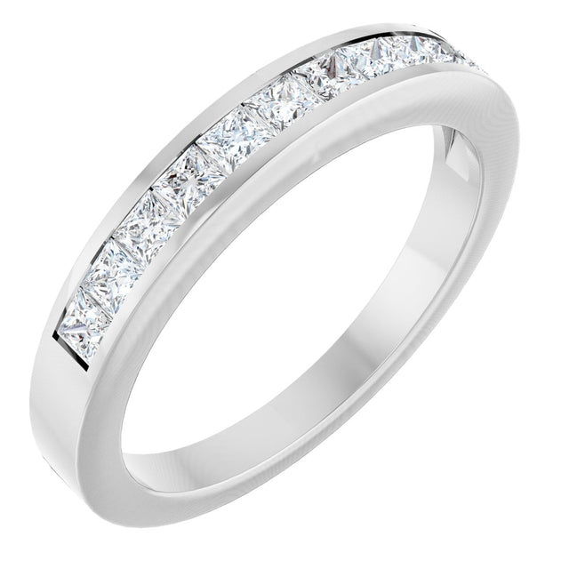 Platinum Square Lab-Grown Diamond Channel-Set Anniversary Band – 1/2 CTW