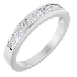 Platinum Square Natural Diamond Channel-Set Anniversary Band – 1/2 CTW