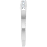 Platinum Square Natural Diamond Channel-Set Tapered Anniversary Band – 1/4 CTW - view 4