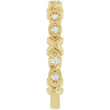 14K Gold Round Natural Diamond Anniversary Band – 1/8 CTW - Yellow Gold - view 4