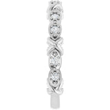 Platinum Round Natural Diamond Anniversary Band – 1/8 CTW - view 4