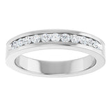 Platinum Round Natural Diamond Anniversary Band – 2 mm Stones - view 3