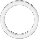 Platinum Round Natural Diamond Channel-Set Eleven-Stone Anniversary Band – 1 CTW - view 2