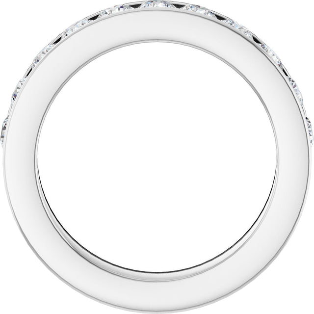 Platinum Round Natural Diamond Channel-Set Eleven-Stone Anniversary Band – 1 CTW - view 2