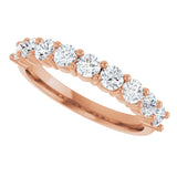 14K Gold Round Lab-Grown Diamond Anniversary Band – 3/4–1 1/4 CTW - Rose Gold - view 5