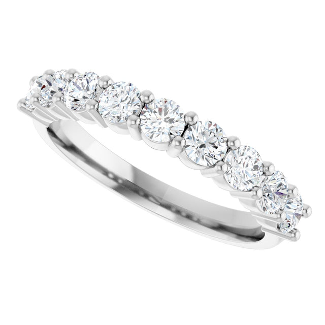 Platinum Round Lab-Grown Diamond Anniversary Band – 1/6–1 1/4 CTW - view 5