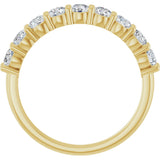 14K Gold Round Natural Diamond Anniversary Band – 3/4–1 1/3 CTW - Yellow Gold - view 2