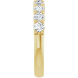 14K Gold Round Lab-Grown Diamond Anniversary Band – 3/4–1 1/4 CTW - Yellow Gold - view 4