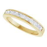 14K Gold Square Lab-Grown Diamond Channel-Set Anniversary Band – 1/2 CTW - Yellow Gold - view 5
