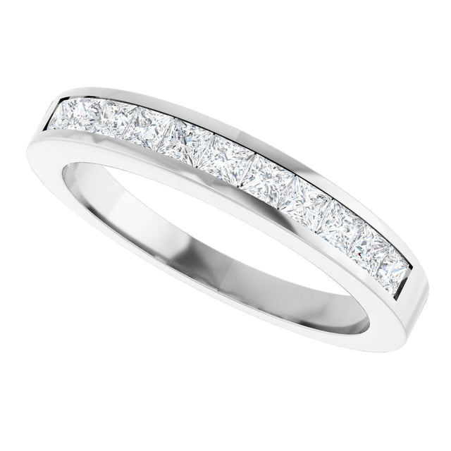 Platinum Square Lab-Grown Diamond Channel-Set Anniversary Band – 1/2 CTW - view 5
