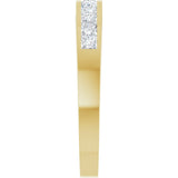 14K Gold Square Lab-Grown Diamond Channel-Set Anniversary Band – 1/2 CTW - Yellow Gold - view 4