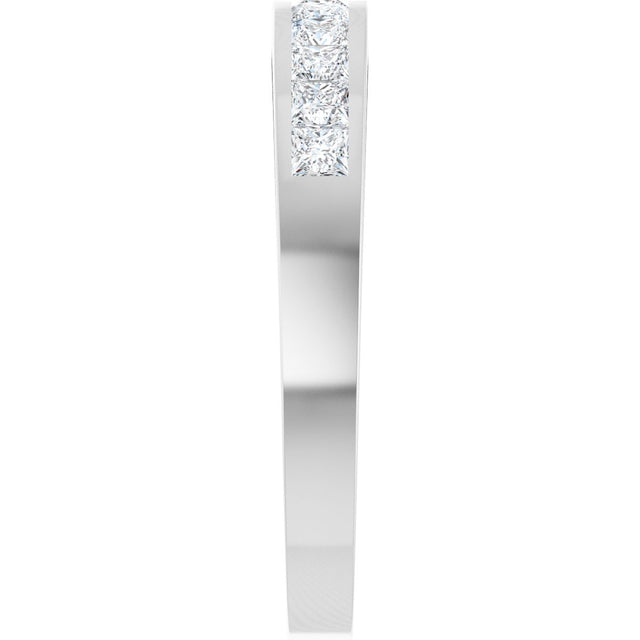 Platinum Square Lab-Grown Diamond Channel-Set Anniversary Band – 1/2 CTW - view 4
