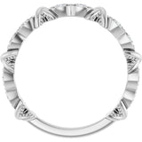 Platinum Round Natural Diamond Anniversary Band – 1/8 CTW - view 2