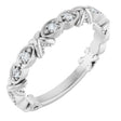 Platinum Round Natural Diamond Anniversary Band – 1/8 CTW