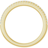 14K Gold Round Lab-Grown Diamond French-Set Anniversary Band – 1/10 CTW - Yellow Gold - view 2