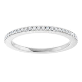 Platinum Round Lab-Grown Diamond French-Set Anniversary Band – 1/10 CTW - view 3