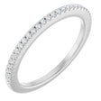Platinum Round Lab-Grown Diamond French-Set Anniversary Band – 1/10 CTW