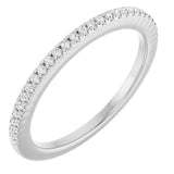 Platinum Round Lab-Grown Diamond French-Set Anniversary Band – 1/10 CTW