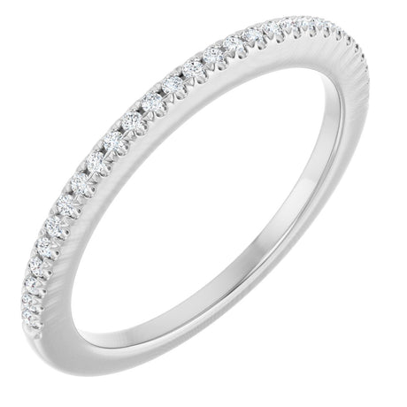 Platinum Round Lab-Grown Diamond French-Set Anniversary Band – 1/10 CTW
