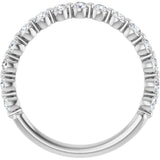 Platinum Natural Diamond Shared-Prong Anniversary Band – 1/4–3/8 CTW - view 7