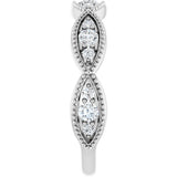 Platinum Round Natural Diamond Anniversary Band – 1/2 CTW - view 4