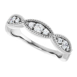 Platinum Round Natural Diamond Anniversary Band – 1/2 CTW - view 5
