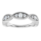 Platinum Round Natural Diamond Anniversary Band – 1/2 CTW - view 3
