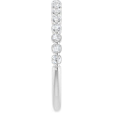 Platinum Natural Diamond Shared-Prong Anniversary Band – 1/4–3/8 CTW - view 9