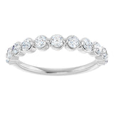 Platinum Natural Diamond Shared-Prong Anniversary Band – 5/8–9/10 CTW - view 8