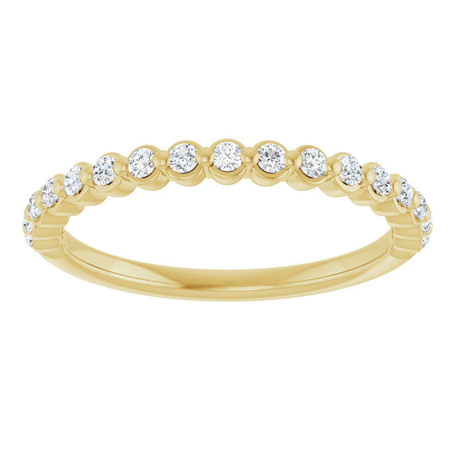 14K Gold Natural Diamond Shared-Prong Anniversary Band – 1/4–3/8 CTW - Yellow Gold - view 8