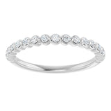 14K Gold Natural Diamond Shared-Prong Anniversary Band – 1/4–3/8 CTW - White Gold - view 8