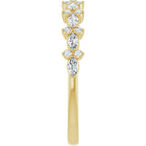 14K Gold Marquise Lab-Grown Diamond Anniversary Band – 1/3 CTW - Yellow Gold - view 4