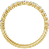 14K Gold Natural Diamond Shared-Prong Anniversary Band – 1/4–3/8 CTW - Yellow Gold - view 7