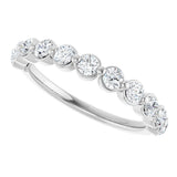 Platinum Natural Diamond Shared-Prong Anniversary Band – 5/8–9/10 CTW - view 10