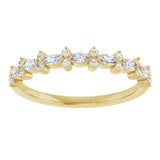 14K Gold Marquise Natural Diamond Anniversary Band – 1/3 CTW - Yellow Gold - view 3