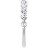 Platinum Natural Diamond Shared-Prong Anniversary Band – 5/8–9/10 CTW - view 9