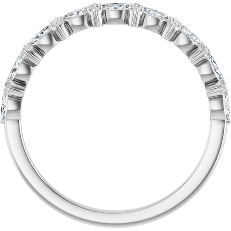 Platinum Marquise Lab-Grown Diamond Anniversary Band – 1/3 CTW - view 2