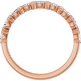 14K Gold Marquise Lab-Grown Diamond Anniversary Band – 1/3 CTW - Rose Gold - view 2