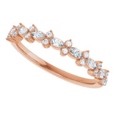 14K Gold Marquise Lab-Grown Diamond Anniversary Band – 1/3 CTW - Rose Gold - view 5