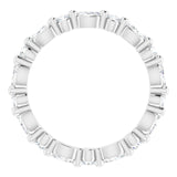 Platinum Marquise Natural Diamond Multi-Shape Shared-Prong Eternity Band – 3.5x1.75 mm Stones - view 2