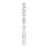 Platinum Marquise Natural Diamond Multi-Shape Shared-Prong Eternity Band – 3.5x1.75 mm Stones - view 4