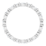Platinum Marquise Natural Diamond Multi-Shape Shared-Prong Eternity Band – 3.5x1.75 mm Stones - view 2