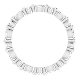 Platinum Marquise Natural Diamond Multi-Shape Shared-Prong Eternity Band – 3.5x1.75 mm Stones - view 2