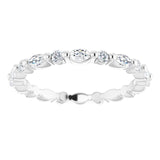 Platinum Marquise Natural Diamond Multi-Shape Shared-Prong Eternity Band – 3.5x1.75 mm Stones - view 3