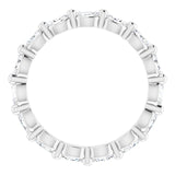 Platinum Marquise Natural Diamond Eternity Band – 3.5x2 mm Stones - view 2