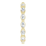 14K Gold Marquise Natural Diamond Eternity Band – 3.5x2 mm Stones - Yellow Gold - view 4