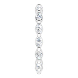 Platinum Marquise Natural Diamond Eternity Band – 3.5x2 mm Stones - view 4
